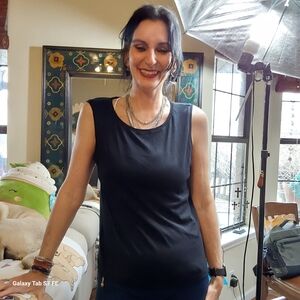Karen Scott Black Sleeveless Tank Top